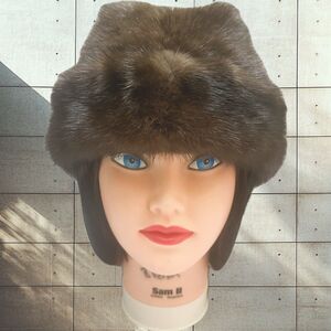 Frr Canada Genuine Luxurious Dark Brown Fur Hat